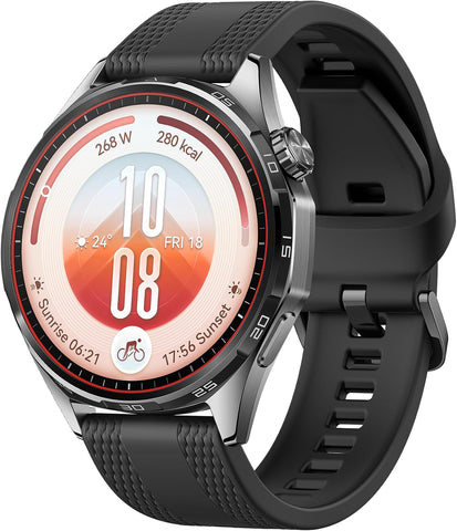 HUAWEI WATCH GT7 46mm Smart Watch, Upto 21 Days of Battery, iOS-Android Compatible, ECG, Heart Rate, 100+ Sports Modes, Physical Readiness Score, EasyCross Strap, Black+FOC, HuaweiCare+ (AZ Exclusive)