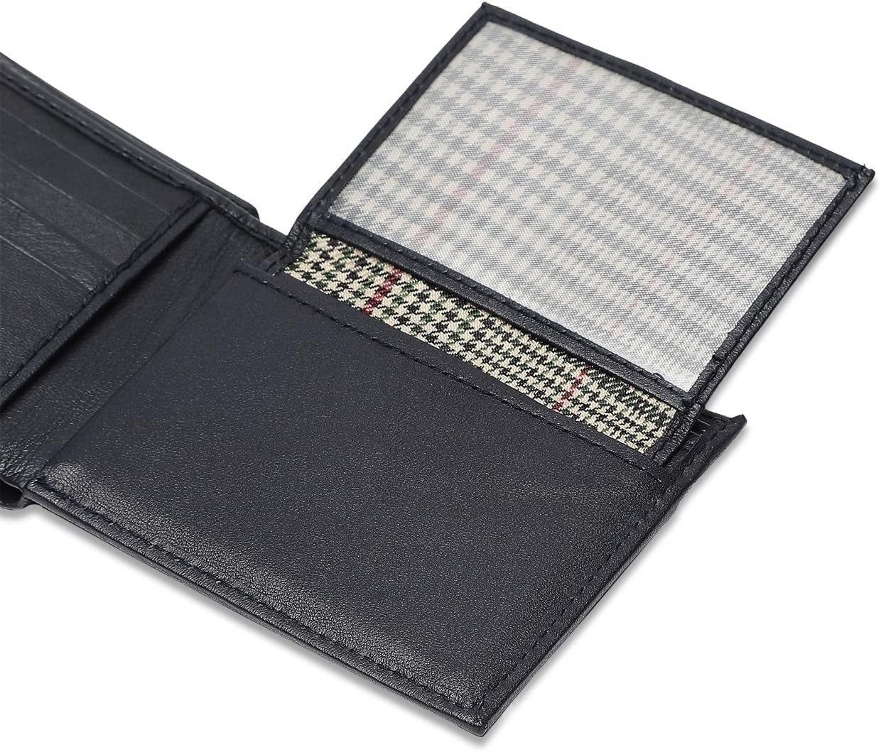 Bi-Fold Organised Wallet Flat Nappa Genuine and Smooth Leather Upper IM2021XDA0009-400-Navy Blue