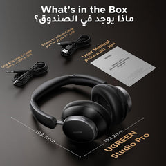 UGREEN Hitune Max6 Over-ear Headphones Wireless Active Noise Cancelling | 120H Ultra Long Battery Life, Hi-Res Audio, Bluetooth 6.0 Stable Connecting, Gaming Headset with Mic, Clear Calls, Custom EQ