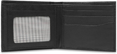 Bi-Fold Organised Wallet Flat Nappa Genuine and Smooth Leather Upper IM2021XDA0003-001-Black