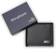 Bi-Fold Organised Wallet Flat Nappa Genuine and Smooth Leather Upper IM2021XDA0004-400-Navy Blue