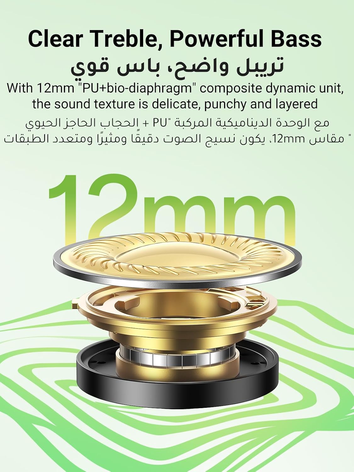 UGREEN HiTune P3 Wireless Earbuds, iPhone 16 Bluetooth 5.4 Earphones 12mm Drivers, 28H Playtime USB C Fast Charging, 2 Mics Noise Cancellation for Clear Call, IPX5 Waterproof, Dual-devices Connection