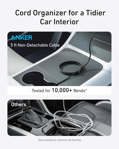 Anker MagSafe Wireless Car Charger Compatible, MagGo Fast 15W Car Charger, 360° Adjustable Angle and Strong Magnets, Car Phone Holder Mount, for iPhone 15/14 Series (Cable and Adapter Included), Black