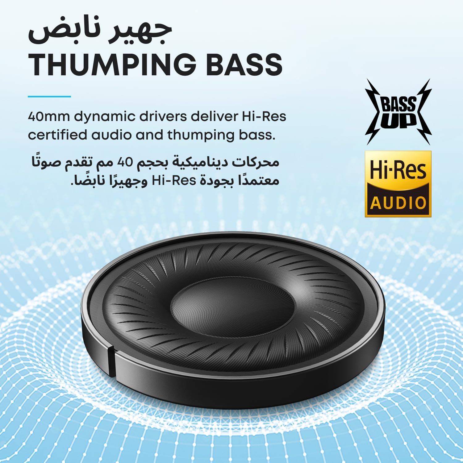 Soundcore by Anker Q20i Hybrid Active Noise Cancelling Headphones, Wireless Over-Ear Bluetooth, 45H Long ANC Playtime, Hi-Res Audio, Big Bass, Customize via an App, Transparency Mode