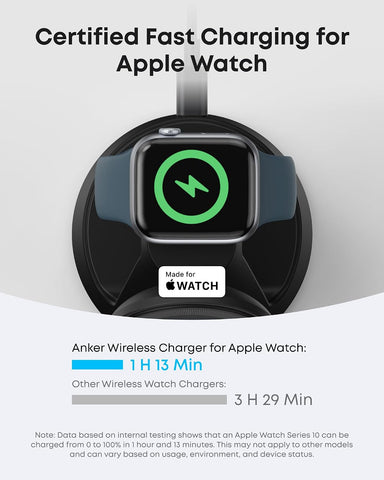 Anker MagGo Magnetic Wireless Charger (Dock Stand), 3-in-1 Qi2 Certified 15W MagSafe Compatible Wireless Charger, For iPhone 17/16 Series, Apple Watch, AirPods Pro, and More (Adapter Included