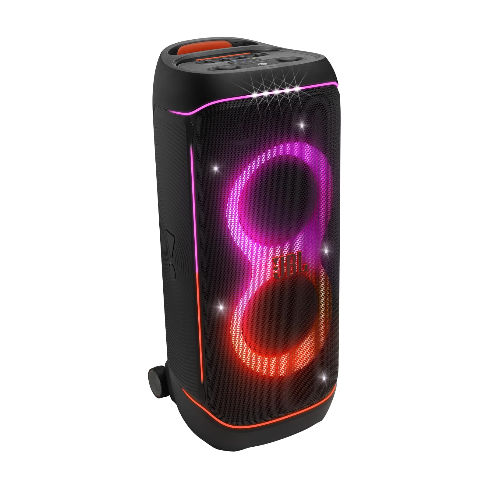 JBL Party Box Club 120 | Powerful Sound & Lightshow | Up to 12 Hours Playtime | AI Sound Boost | Multi-speaker connection by Auracast | Dual Mic & Guitar Inputs | JBLPBCLUB120UK, Black