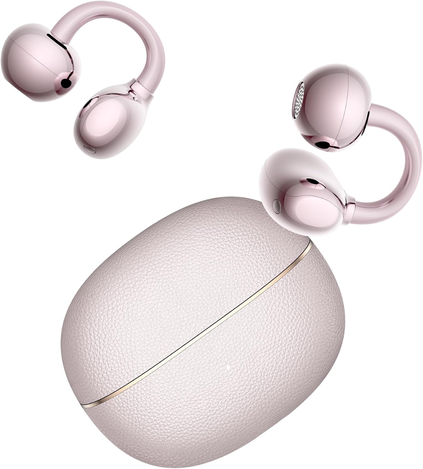HONOR Choice Earbuds Clip 2 Pro, Open-Ear Wireless Earphones with Titanium Arch Bridge 2.0, 44-Hour Battery Life, 12mm Dual-Magnetic Drivers, Wireless Charging Support, IP54 Water Resistant, Rose Gold