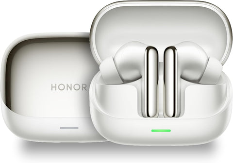 HONOR Earbuds 4 with AI Translation, 50dB Adaptive ANC, 46H Battery Life, Dual Drivers(11mm+6mm), 3-Mic AI Call Noise Reduction, IP54 Water Resistant, Pearl White