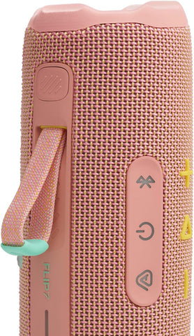 JBL Flip 7 - JBL Pro Sound with AI Sound Boost, up to 16 hours of playtime, multi-speaker connection via Auracast, and waterproof, dustproof, drop-proof design for all adventures – Pink.