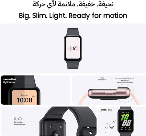 Samsung Galaxy Fit3 Smartwatch, Exercise and Sleep Tracking, Fall Detection, Bluetooth, 40mm, Gray
