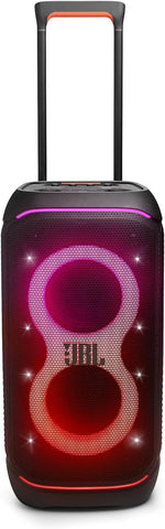 JBL Partybox Ultimate Massive party speaker with powerful sound, multi-dimensional lightshow, and splashproof design.