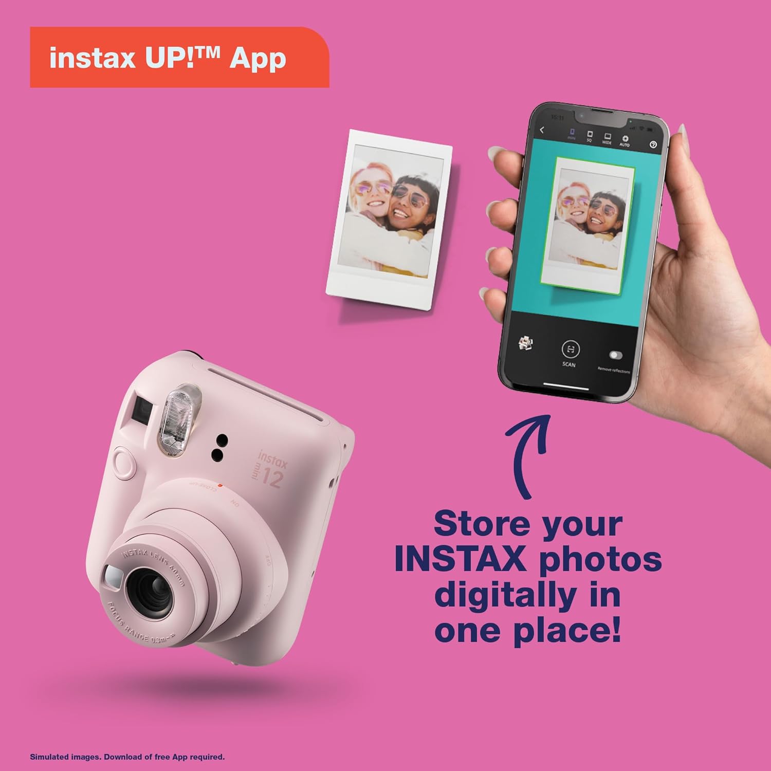 Fujifilm instax mini 12 instant camera - pastel blue
