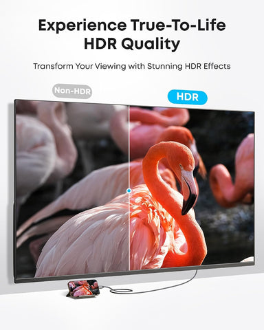 Anker HDMI Cable, 4K@60Hz Ultra-Fast Nylon-Braided USB C to HDMI Cord with Advanced Shielding, Thunderbolt 5/4/3, For MacBook, iPad, iPhone,HD TV, and More (3 FT)