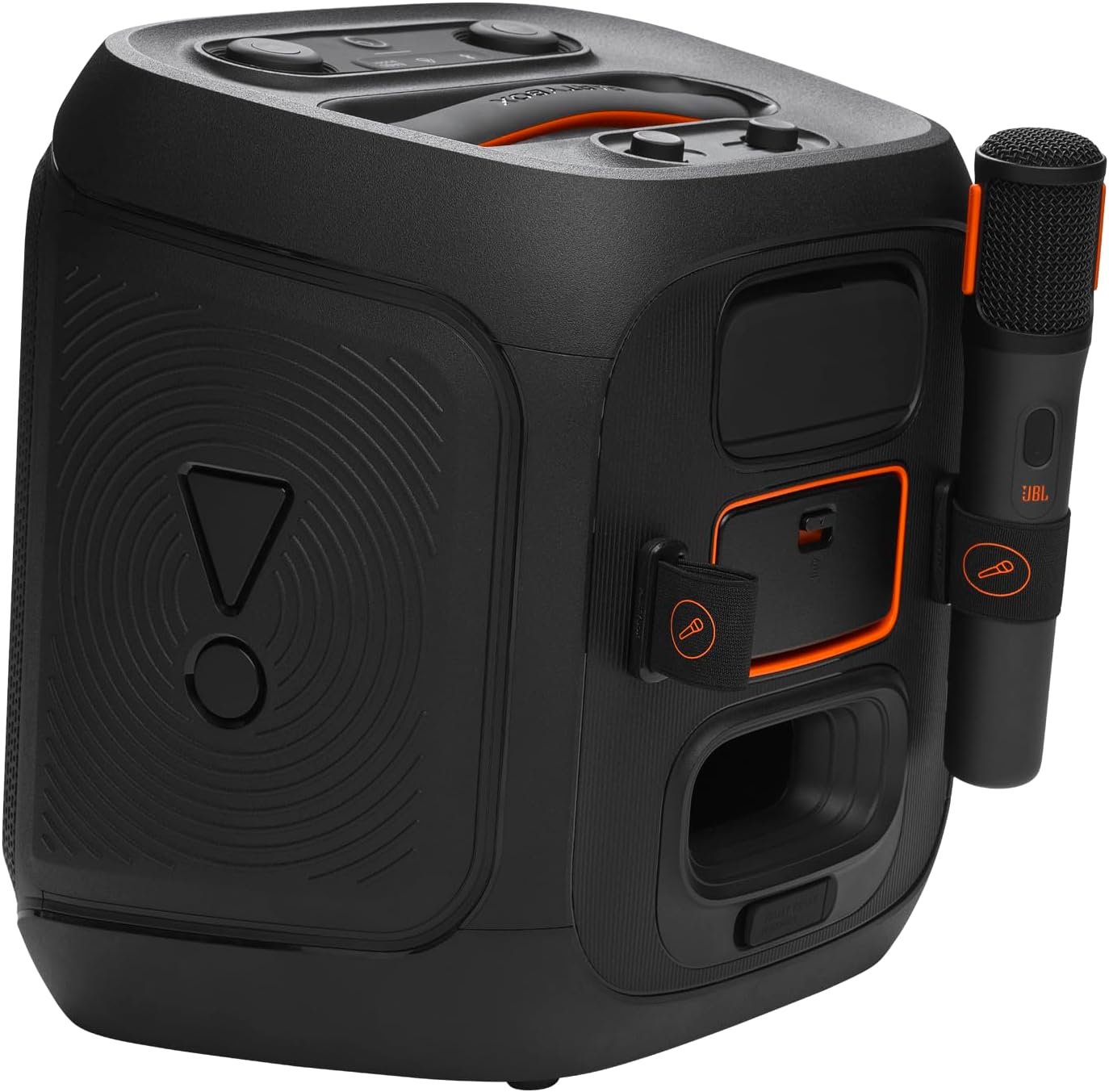 JBL PartyBox Encore 2 Portable Bluetooth Speaker with Wireless Mic and AI Boost, 15H Battery, Dynamic Lights, Auracast, Karaoke & Guitar Input, IPX4 Splashproof - JBLPBENCORE2UK