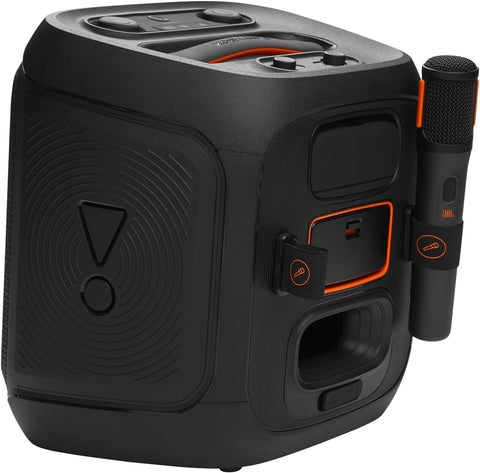 JBL PartyBox Encore 2 Portable Bluetooth Speaker with Wireless Mic and AI Boost, 15H Battery, Dynamic Lights, Auracast, Karaoke & Guitar Input, IPX4 Splashproof - JBLPBENCORE2UK