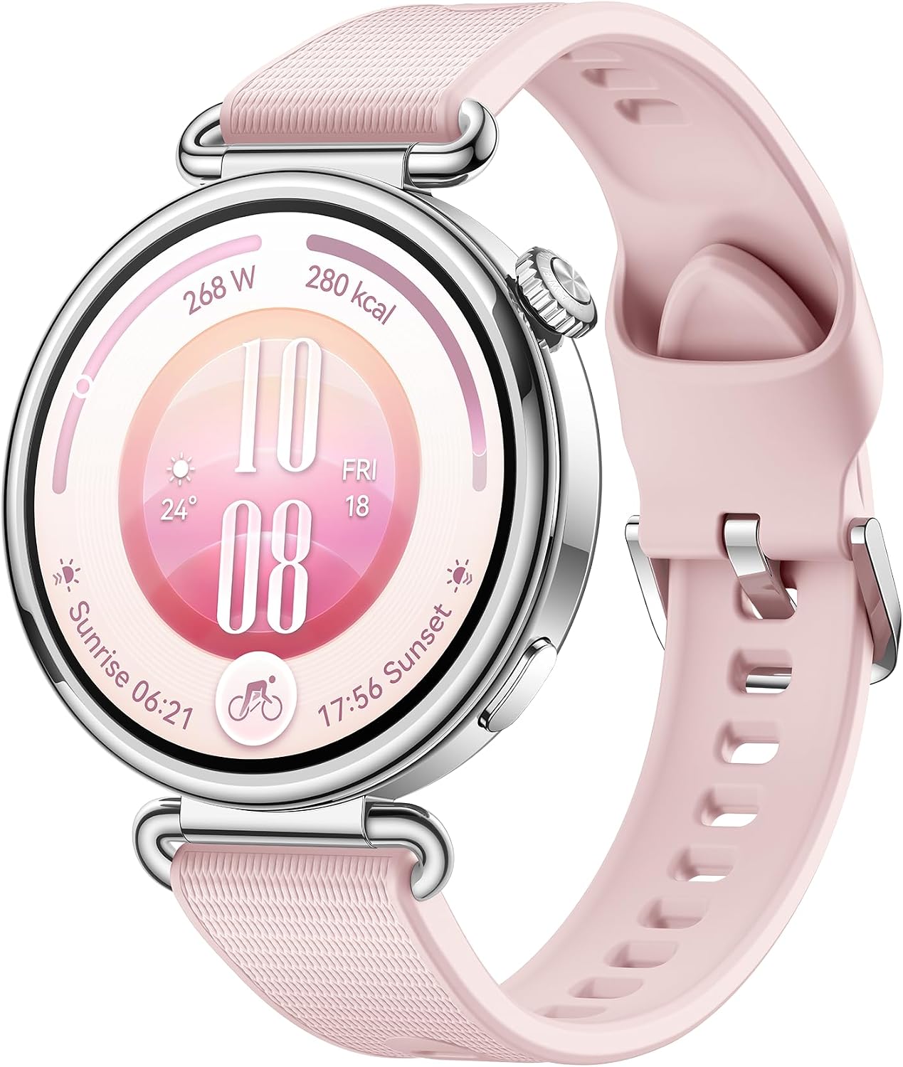 HUAWEI WATCH GT7 41mm Smart Watch, Upto 14 Days of Battery, iOS-Android Compatible, ECG, Heart Rate, 100+ Sports Modes, Physical Readiness Score, EasyCross Strap, Pink+FOC, HuaweiCare+ (AZ Exclusive)