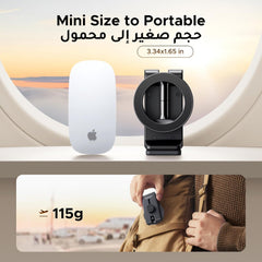 UGREEN MagSafe Phone Holder Airplane Travel Essentials Fit for iPhone 17 | Foldable and Portable Stand Compatible with iPhone 16/15/14 Series S25 Ultra Black