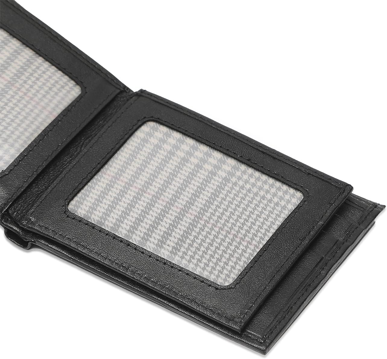 Bi-Fold Organised Wallet Flat Nappa Genuine and Smooth Leather Upper IM2021XDA0001-001-Black