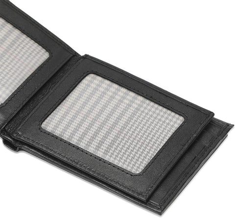 Bi-Fold Organised Wallet Flat Nappa Genuine and Smooth Leather Upper IM2021XDA0001-001-Black