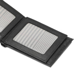 Bi-Fold Organised Wallet Flat Nappa Genuine and Smooth Leather Upper IM2021XDA0001-001-Black