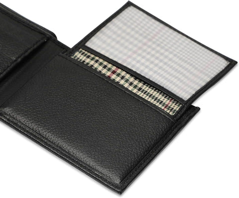 Bi-Fold Organised Wallet Flat Nappa Genuine and Smooth Leather Upper IM2021XDA0007-001-Black