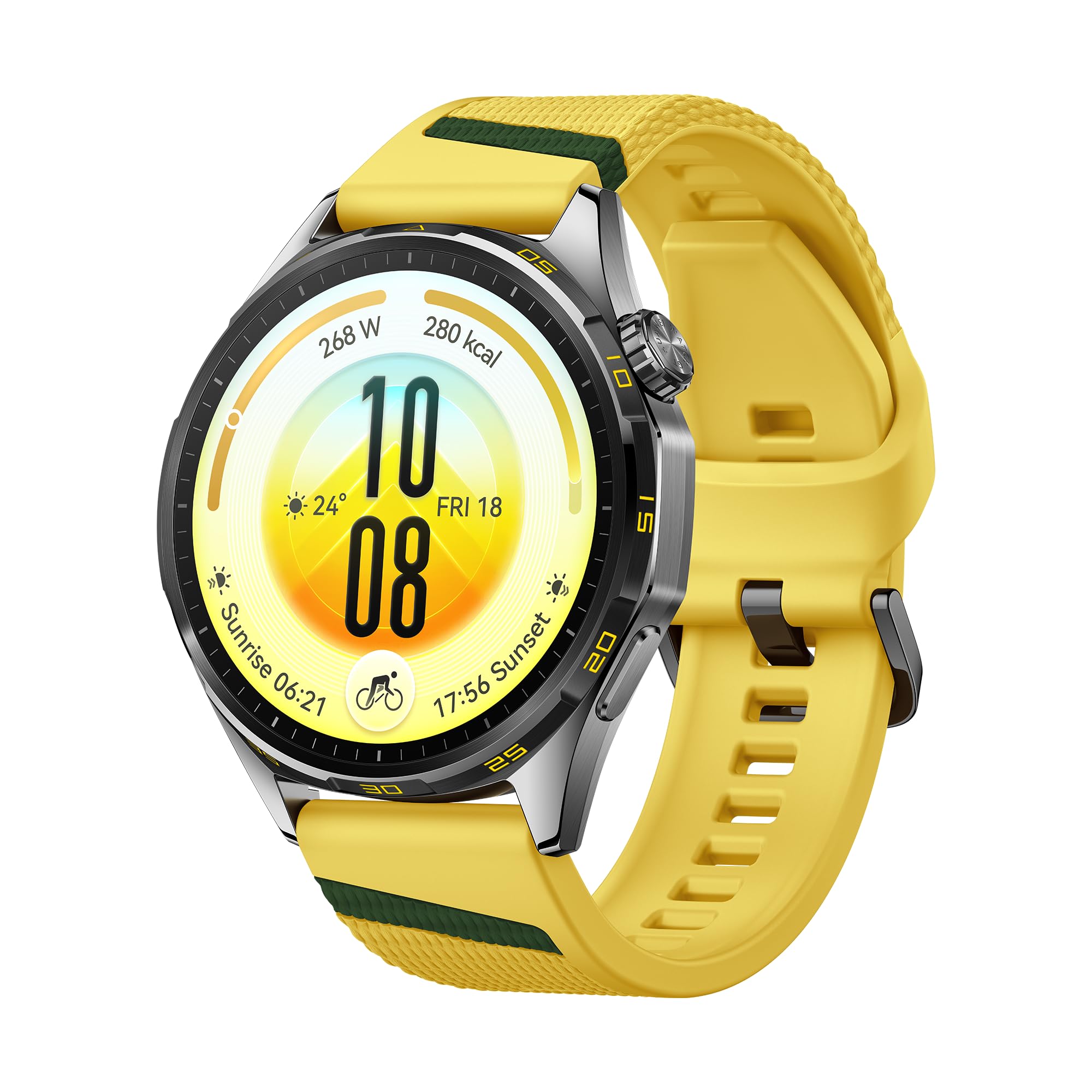 HUAWEI WATCH GT7 Pro 46mm Smart Watch, Upto 21 Days of Battery, iOS-Android Compatible, ECG, Heart Rate, 100+ Sports Modes, Titanium Alloy Case, EasyCross Strap, Yellow+FOC, HuaweiCare+ (AZ Exclusive)
