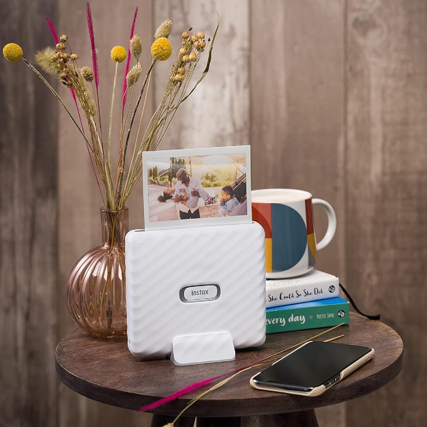 Fujifilm Instax Link Wide Smartphone Printer (Ash White)