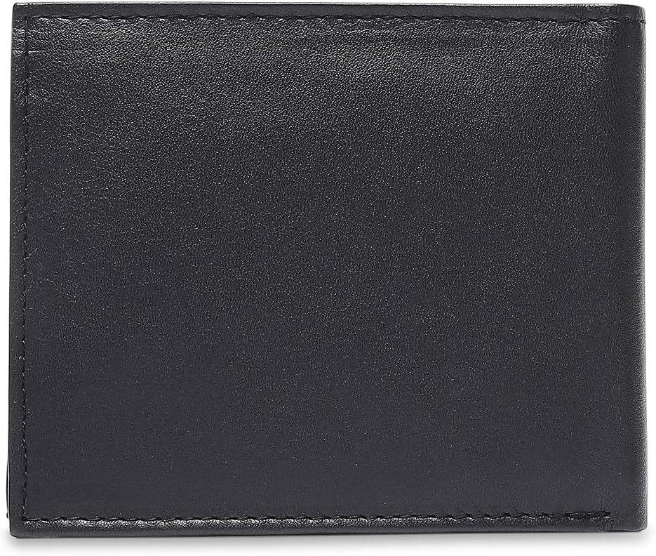 Bi-Fold Organised Wallet Flat Nappa Genuine and Smooth Leather Upper IM2021XDA0004-400-Navy Blue