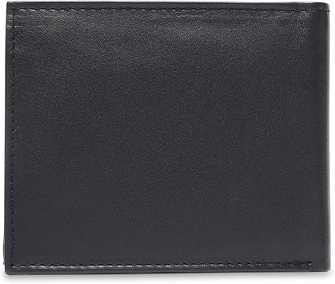Bi-Fold Organised Wallet Flat Nappa Genuine and Smooth Leather Upper IM2021XDA0004-400-Navy Blue