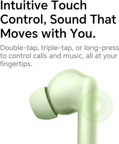 HONOR Earbuds A Pro Wireless Earbuds with 49dB Active Noise Cancellation, 12.4mm Large Driver, Up to 42H Battery, Bluetooth 5.3, AI Call Noise Reduction, IP54 Water Resistant, Green