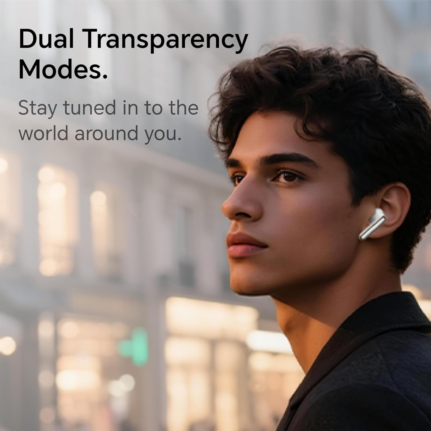 HONOR Earbuds 4 with AI Translation, 50dB Adaptive ANC, 46H Battery Life, Dual Drivers(11mm+6mm), 3-Mic AI Call Noise Reduction, IP54 Water Resistant, Pearl White
