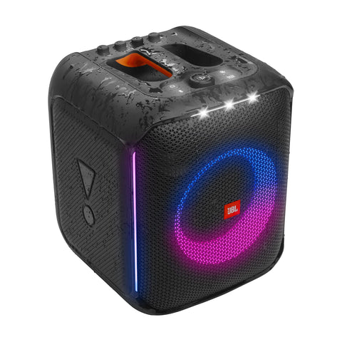 JBL Partybox Ultimate Massive party speaker with powerful sound, multi-dimensional lightshow, and splashproof design.