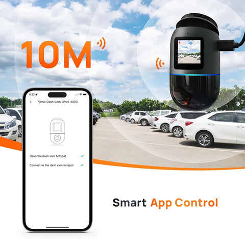 70mai Omni 360° Dashcam with AI and GPS