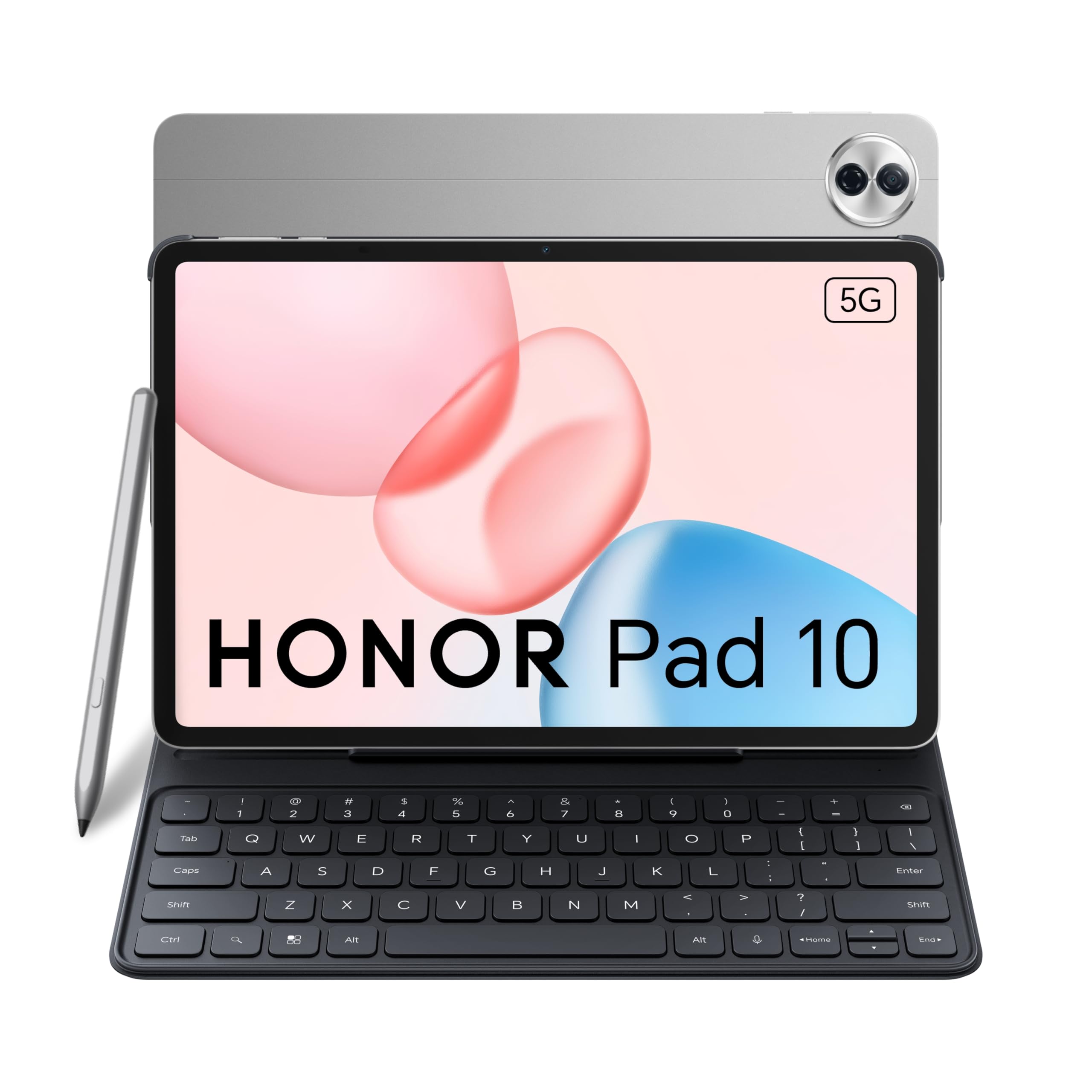HONOR Pad 10 12.1 Inch Wi-Fi Tablet 8GB RAM 256GB ROM Gray Bundle with Free Keyboard Case & Honor Choice Pencil - UAE Version
