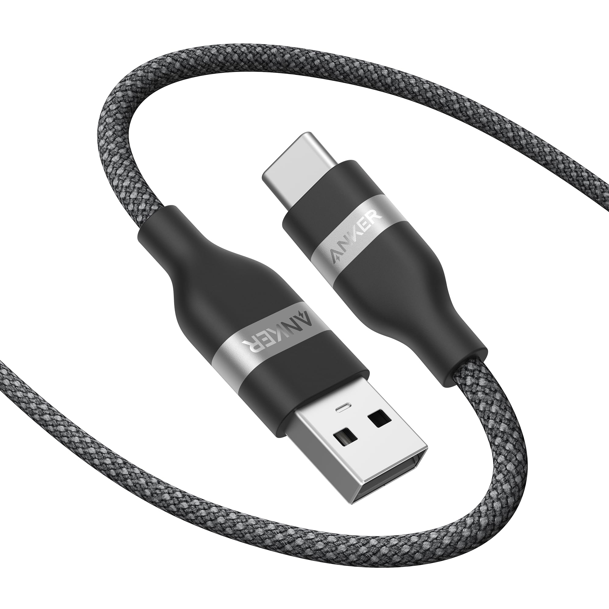 Anker Car Carplay USB to USB C Cable for iPhone17/16, Upcycled Braided USB A to USB C Car Charger Cord for Samsung Note20 and More (USB 2.0, 3FT)
