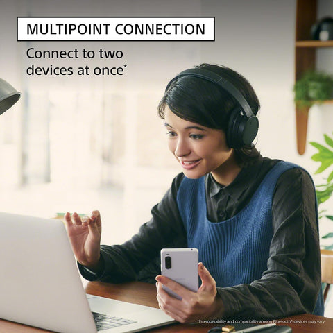 Sony WH-CH720N Wireless Noise Cancelling Headphones, 35 hours battery life, Clearer hands-free calling, Multipoint Connection, Blue, UAE Version - 1-Year warranty