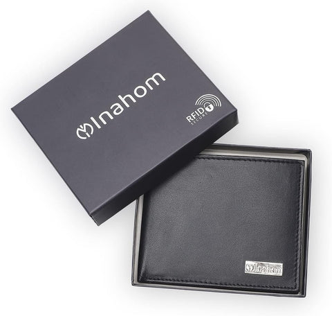 Bi-Fold Organised Wallet Flat Nappa Genuine and Smooth Leather Upper IM2021XDA0009-400-Navy Blue