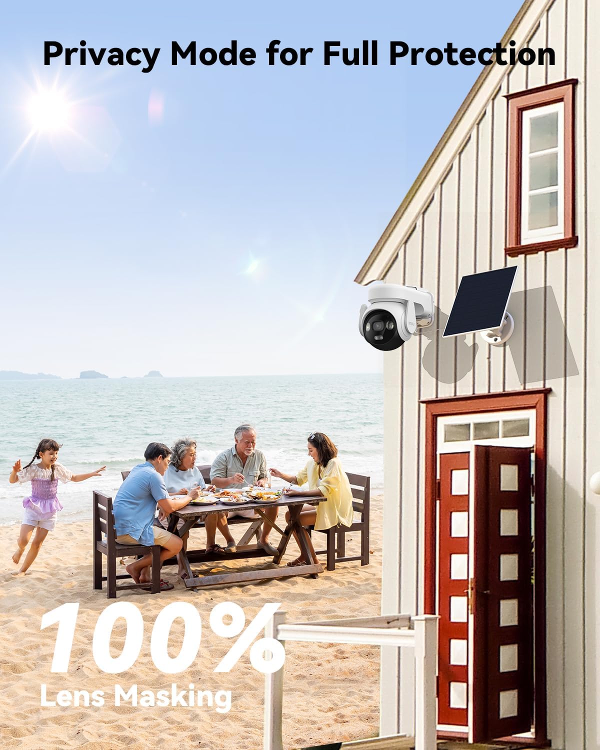 Imou 4G LTE Solar Security Camera for Home, 3K Wireless Outdoor Camera with Solar Panel, Outdoor Surveillance Cameras, Dome Surveillance Cameras AOV PT with 3W Solar Panel, Works with Alexa