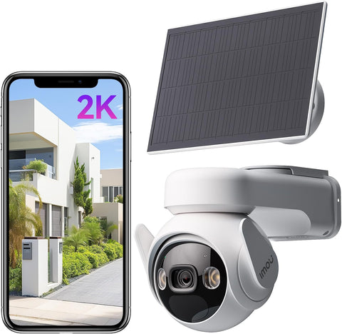 Imou 3MP Security Camera for Home, Wireless Outdoor Camera, Solar Security Camera, Outdoor Surveillance Cameras, Dome Surveillance Cameras Cell PT 3MP with New 3W Solar Panel