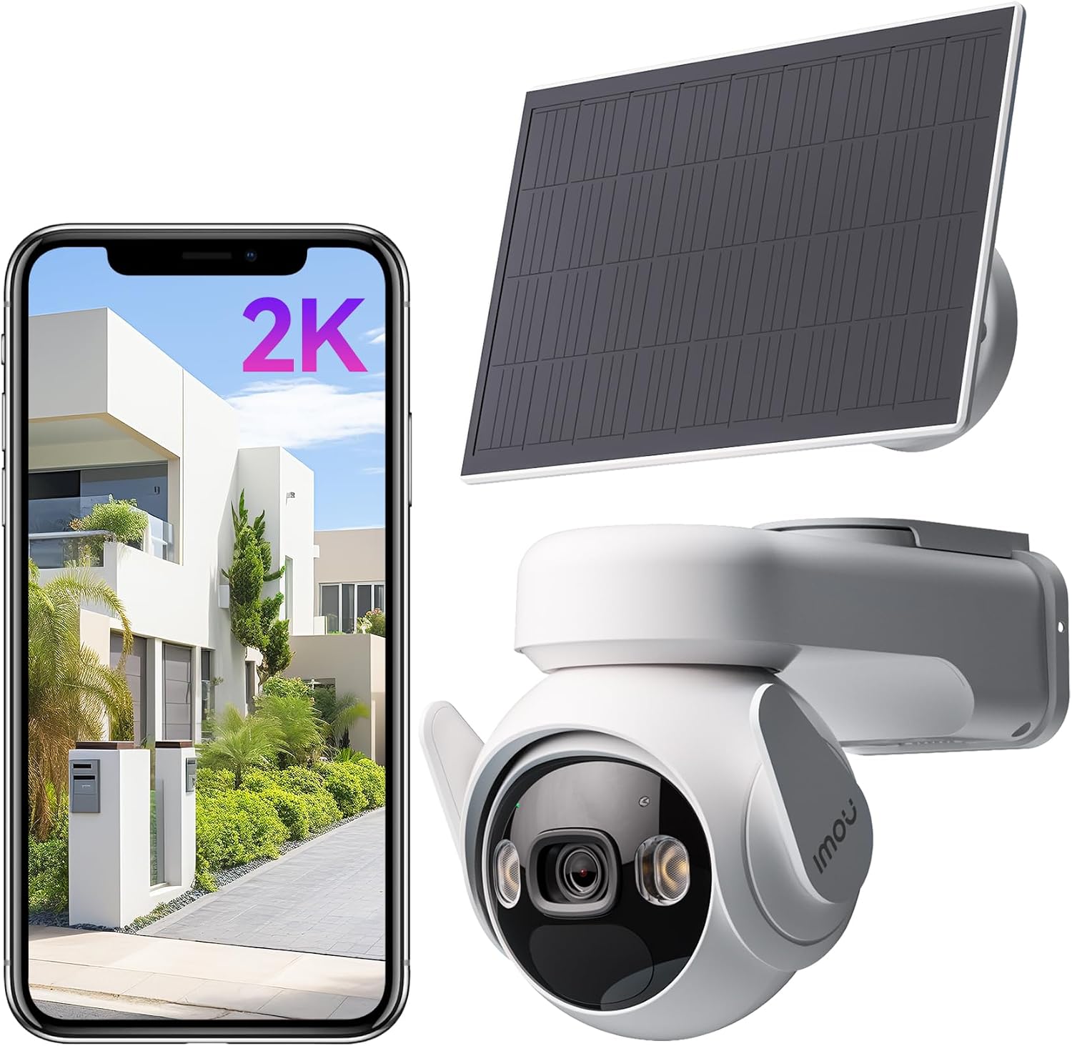Imou 3MP Security Camera for Home, Wireless Outdoor Camera, Solar Security Camera, Outdoor Surveillance Cameras, Dome Surveillance Cameras Cell PT 3MP with New 3W Solar Panel