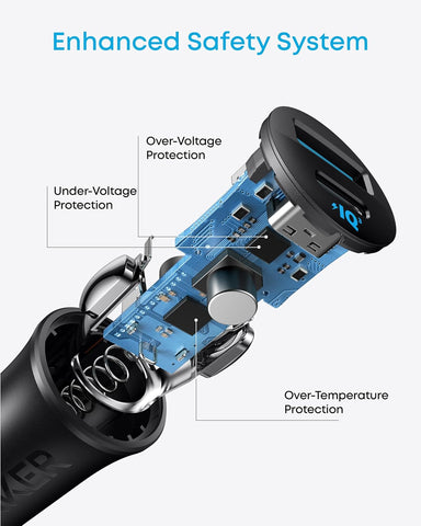 Anker USB-C Car Charger, 30W 2-Port Type-C Car Adapter,iPhone 17/16 /15/14 Series, Samsung Galaxy S26/S25/S24 Series, iPad Pro, AirPods, Huawei and More