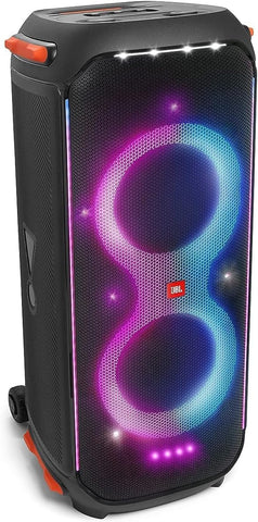 JBL Partybox Ultimate Massive party speaker with powerful sound, multi-dimensional lightshow, and splashproof design.