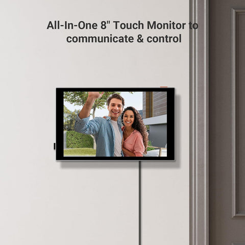 EZVIZ 4K Connected Video Intercom Doorphone with 8 Inch Touch Monitor, Indoor, Palm/Face Recognition, Remote Unlock, 2 Wires, Human Detection, RFID Option, Waterproof, Dual-Band WiFi, HP7 Pro