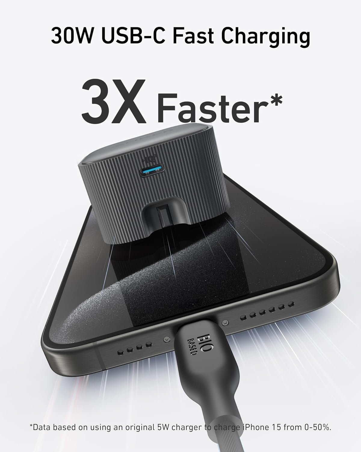 Anker Nano USB C Plug, 30W High-Speed USB C Charger with Foldable Plug, PIQ 3.0 and PPS Fast Charging, For iPhone 17/16 Series, Pixel, Galaxy, iPad, and More (Cable Not Included)