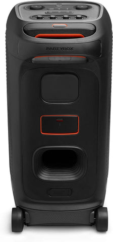 JBL Partybox Ultimate Massive party speaker with powerful sound, multi-dimensional lightshow, and splashproof design.