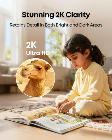 Eufy Security 2K Indoor Cam Pan & Tilt | Smart Home Camera with AI Human & Pet Detection | Motion Tracking | Night Vision | Works with Voice Assistants | MicroSD Storage – No HomeBase Required