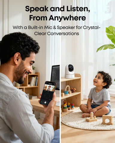 Eufy Security 2K Indoor Cam Pan & Tilt | Smart Home Camera with AI Human & Pet Detection | Motion Tracking | Night Vision | Works with Voice Assistants | MicroSD Storage – No HomeBase Required