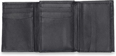 Tri-Fold Organised Wallet Flat Nappa Genuine and Smooth Leather Upper IM2021XDA0006-400-Navy Blue