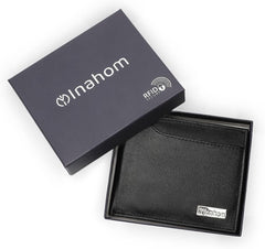 Bi-Fold Organised Wallet Flat Nappa Genuine and Smooth Leather Upper IM2021XDA0001-001-Black