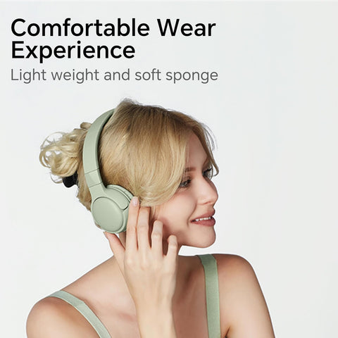 HONOR Choice Headphones Lite On-Ear Wireless Headphone with 40mm Deep Bass Driver, 82-Hour Battery Life, Dual-Device Connection, AI Call Noise Cancellation & Foldable Lightweight Design, Green